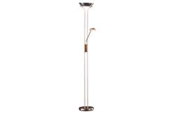 HOME Father and Child Uplighter Floor Lamp - Brushed Chrome.